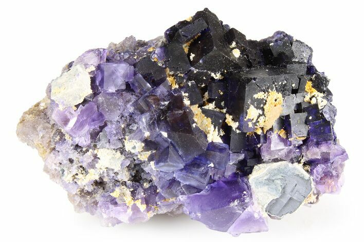 Deep Purple Cubic Fluorite with Galena - Cave-In-Rock #260216